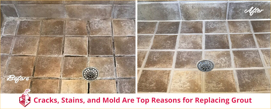 Cracked, Stained or Moldy Grout Are Top Reasons for Replacing Grout