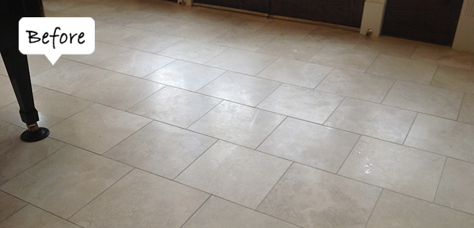 Sir Grout Baltimore Travertine Before Honing and Polishing